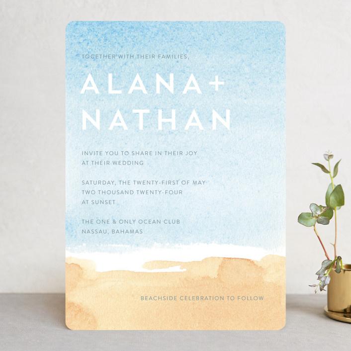 Beach background with modern type